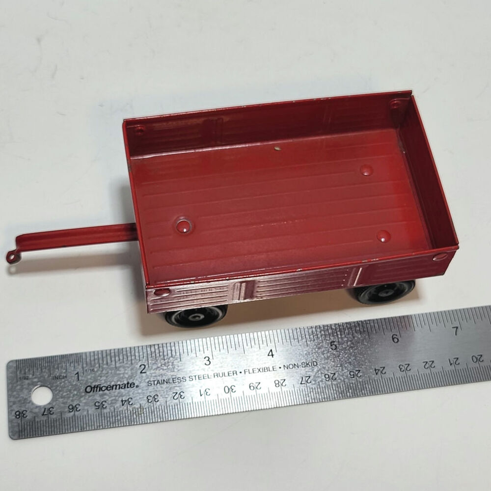Vintage Ertl Red Metal Trailer Toy 74-7650 Made in USA Dyersville Iowa - Picture 7 of 7